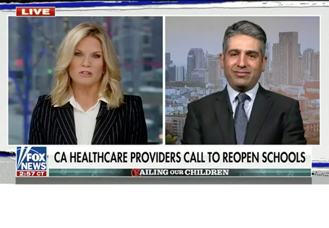 CA Healthcare Providers Call To Reopen Schools